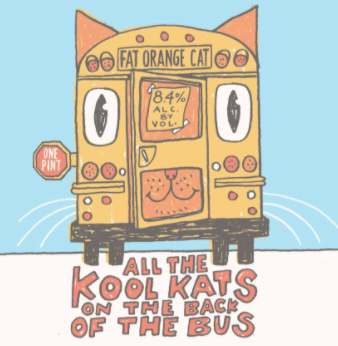 Fat Orange Cat Brewing "All the Kool Kats on the Back of the Bus" Imperial NEIPA