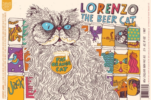 Fat Orange Cat Brewing "Lorezno the Beer Cat" Double NEIPA