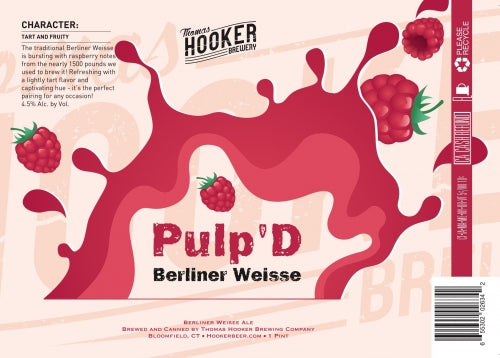 Thomas Hooker Brewing "Pulp'D" Raspberry Berliner Weisse