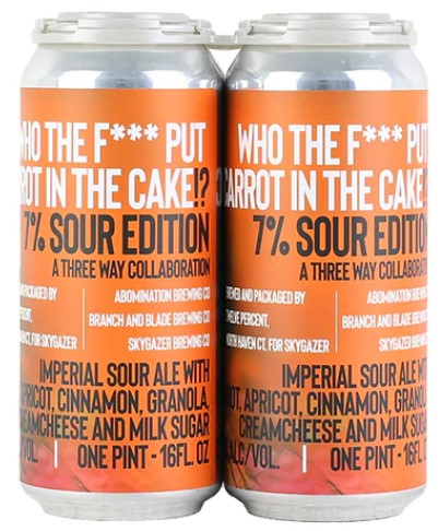 Skygazer Brewing "Who the F#ck Put Carrot in the Cake" Sour