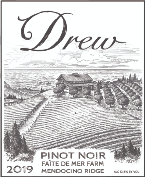 Drew Family Cellars 'Faite de Mer Farm' Pinot Noir Mendocino Ridge, 2019