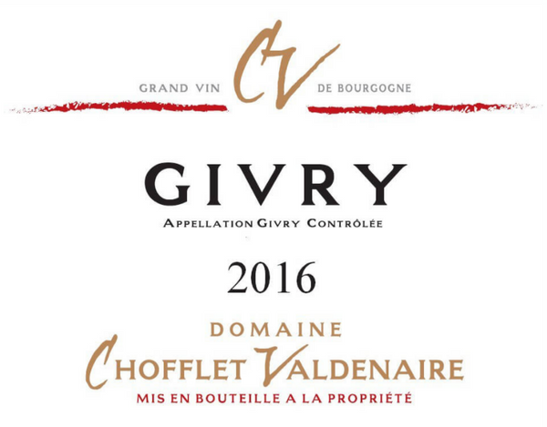 Domaine Chofflet Valdenaire Givry, 2016