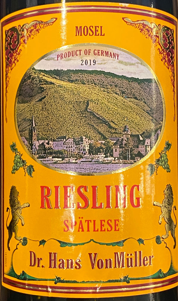 Dr. Hans VonMuller Riesling Spatlese, 2019