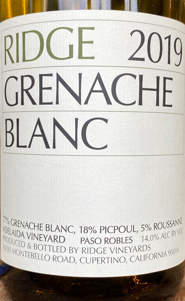 Ridge Vineyards Grenache Blanc, 2021