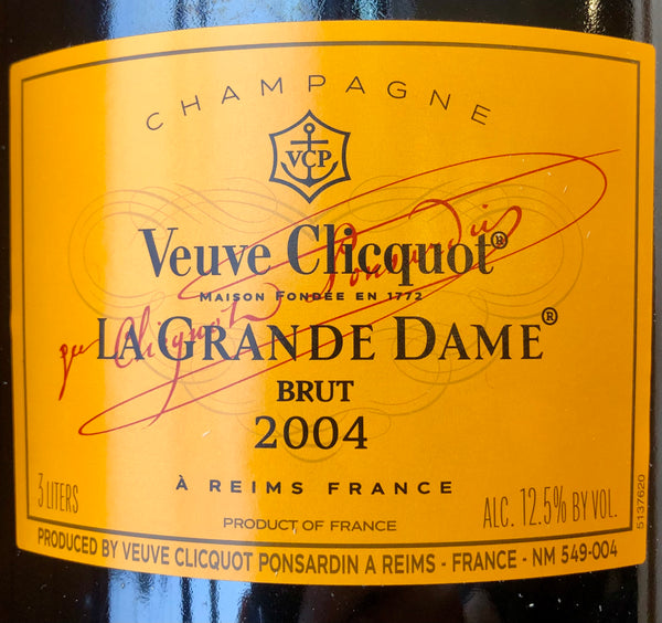 Champagne Veuve Clicquot "La Grande Dame" Brut 3L, 2004