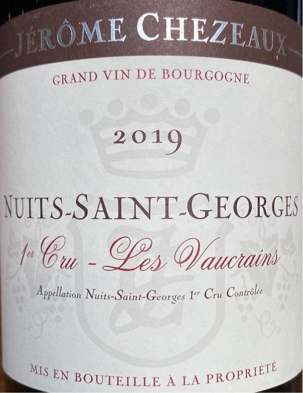 Domaine Jerome Chezeaux 'Les Vaucrains' Nuits Saint Georges 1er Cru, 2019