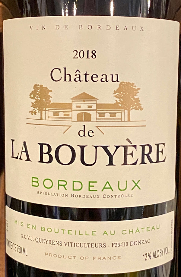 Château de la Bouyere Bordeaux Blanc, 2018