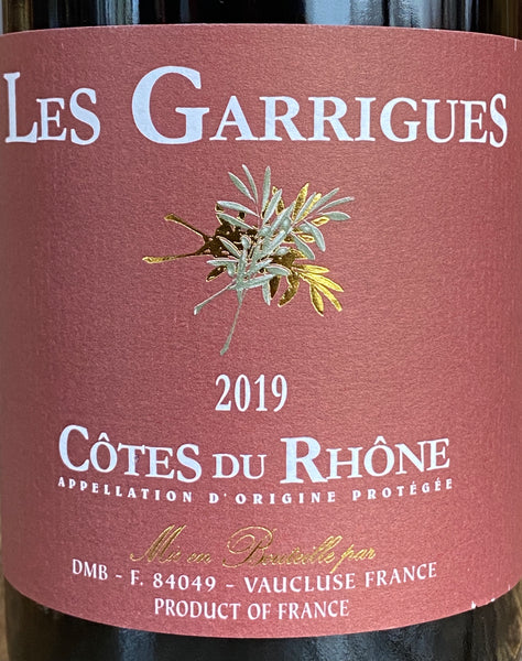 Les Garrigues Côtes du Rhône, 2019