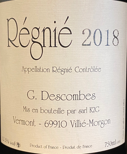 George Descombes Regnie, 2020