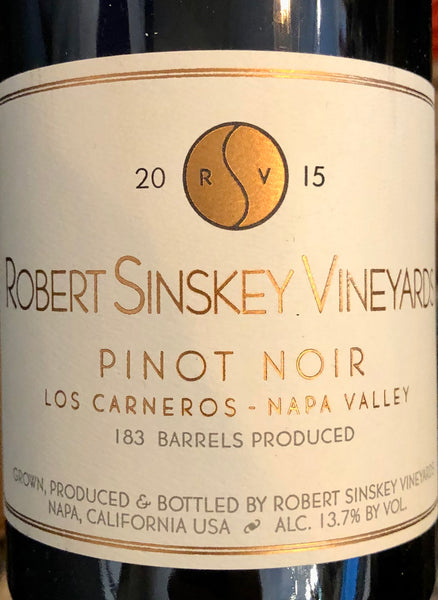 Robert Sinskey Los Carneros Pinot Noir Napa Valley, 2017