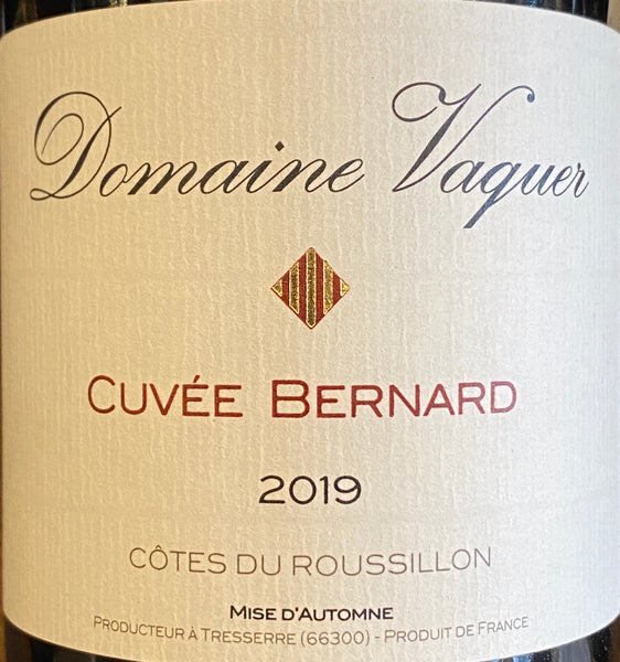 Domaine Vaquer 'Cuvee Bernard' Cotes du Roussillon, 2019