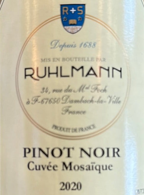 Ruhlmann "Cuvee Mosaique" Pinot Noir, 2020