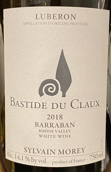 Bastide du Claux "Barraban" Luberon Blanc, 2019