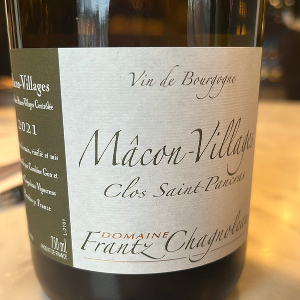 Domaine Frantz Chagnoleau 'Clos Saint-Pancras' Chardonnay Mâcon-Villages, 2021