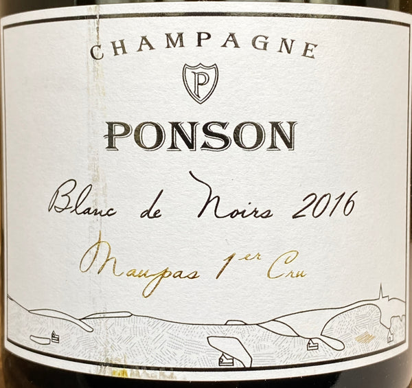 Ponson Champagne 1er Cru Blanc de Noir, 2016