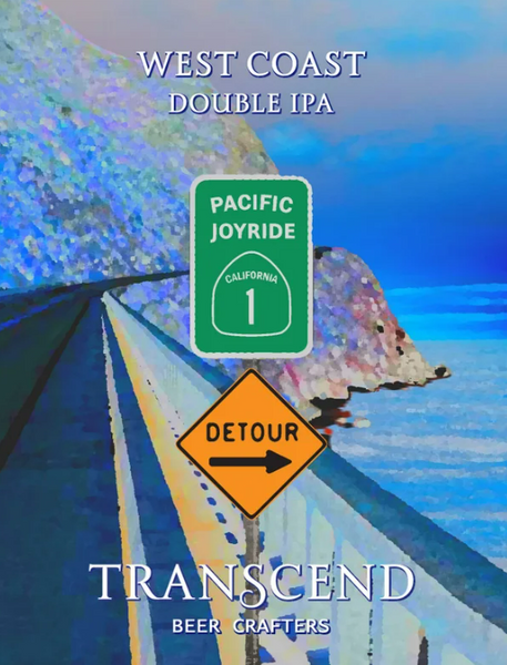 Transcend Beer Crafters "Pacific Joyride (Detour)" West Coast Style DIPA