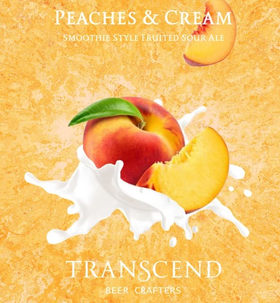 Transcend Craft Brewers "Peaches & Cream" Fruited Sour Ale