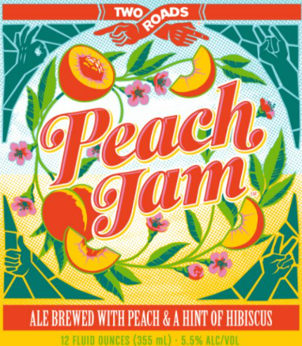 Two Roads Brewing "Peach Jam" Wheat Ale