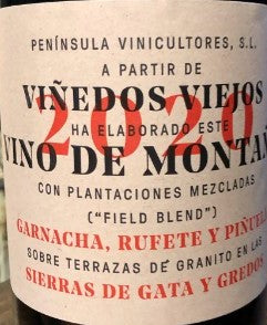Peninsula Vinicultores "Vino de Montana" Sierra de Gredos, 2020