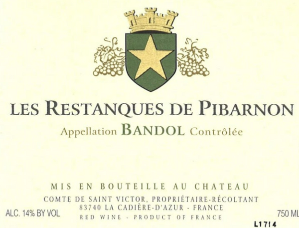 Château de Pibarnon 'Les Restanques De Pibarnon' Bandol Rouge, 2018