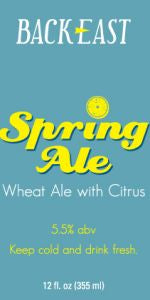 Back East Brewing "Spring Ale" Wheat Ale