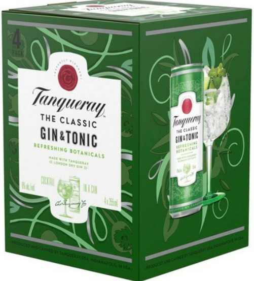 Tanqueray & Tonic 4pk Cans