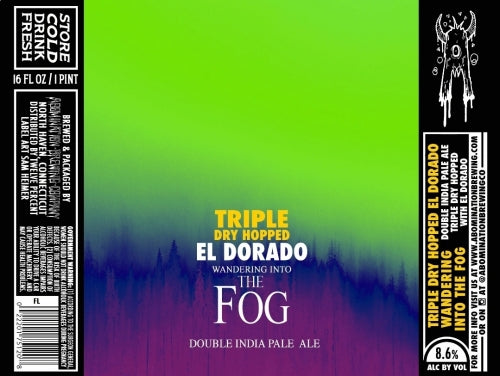 Abomination Brewing "Wandering into the Fog: TDH El Dorado" DIPA